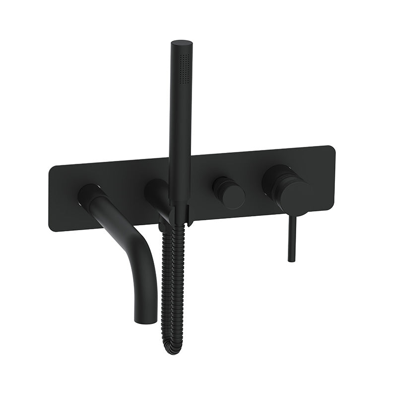 Scudo Core Wall Mounted Bath & Shower Mixer & Handset (1 size, 5 colours) - Brand New Bathrooms