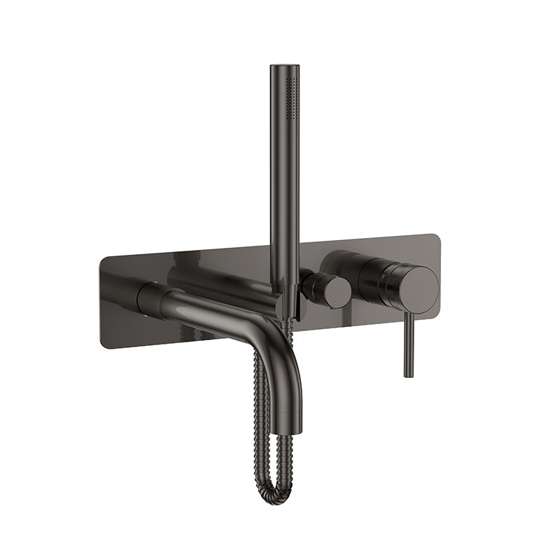 Scudo Core Wall Mounted Bath & Shower Mixer & Handset (1 size, 5 colours) - Brand New Bathrooms
