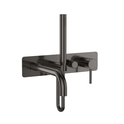 Scudo Core Wall Mounted Bath & Shower Mixer & Handset (1 size, 5 colours) - Brand New Bathrooms