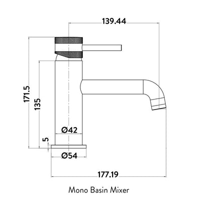 Scudo Core Mono Basin Mixer (6 colours) - Brand New Bathrooms