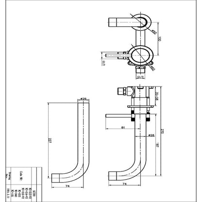 Scudo Core Wall Mounted Basin Mono Mixer and Filler (3 colours) - Brand New Bathrooms