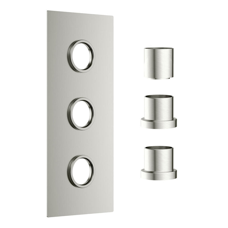Scudo Concealed Shower Plate with Sleeve (3 outlets) (1 size, 6 colours) - Brand New Bathrooms