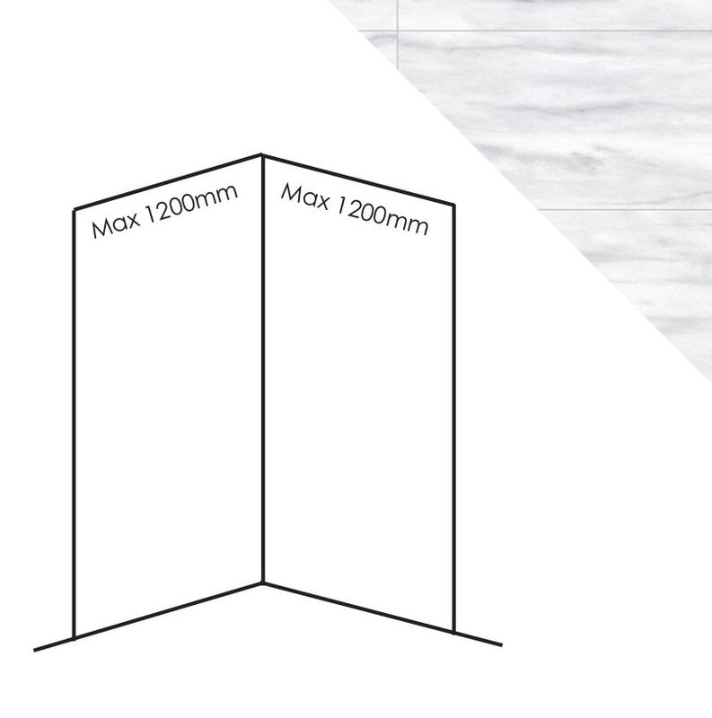 Bushboard Nuance Corner Pack A3 (for Shower Enclosures up to 1200mm) Estremox Tile - Brand New Bathrooms