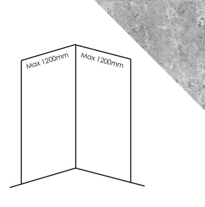 Bushboard Nuance Corner Pack A3 (for Shower Enclosures up to 1200mm) Fossil Tile - Brand New Bathrooms