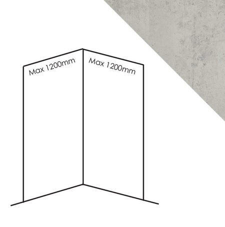 Bushboard Nuance Corner Pack A3 (for Shower Enclosures up to 1200mm) Light Portland - Brand New Bathrooms