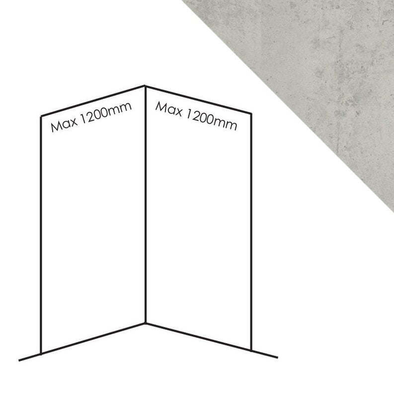 Bushboard Nuance Corner Pack A3 (for Shower Enclosures up to 1200mm) Light Portland - Brand New Bathrooms