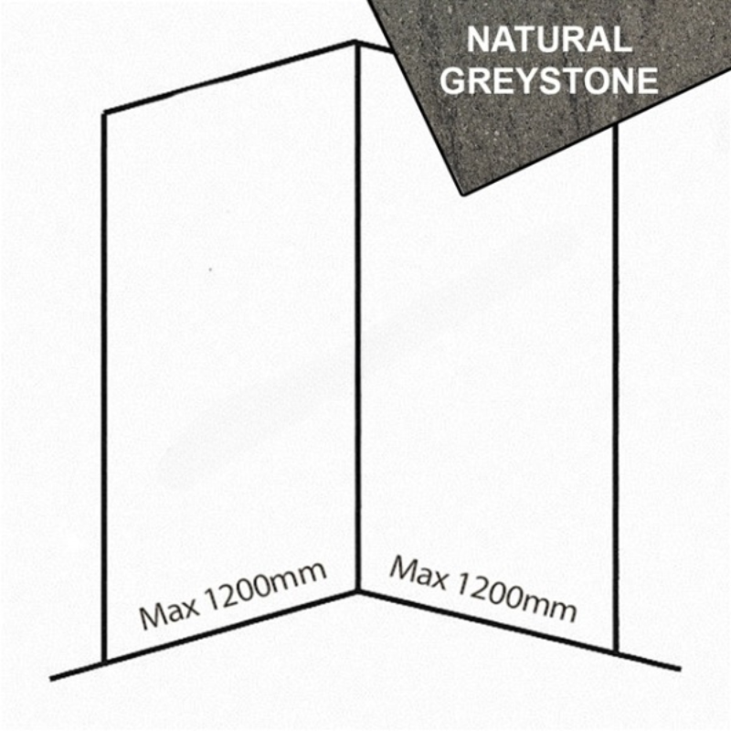 Bushboard Nuance Corner Pack A2 (for Shower Enclosures up to 1200mm) Natural Greystone - Brand New Bathrooms