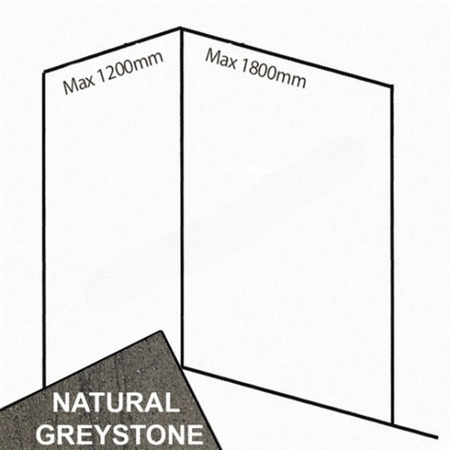 Bushboard Nuance Corner Pack B2 (for Shower Enclosures up to 1800mm) Natural Greystone - Brand New Bathrooms