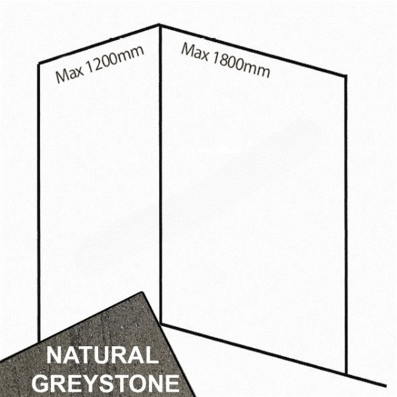 Bushboard Nuance Corner Pack B2 (for Shower Enclosures up to 1800mm) Natural Greystone - Brand New Bathrooms