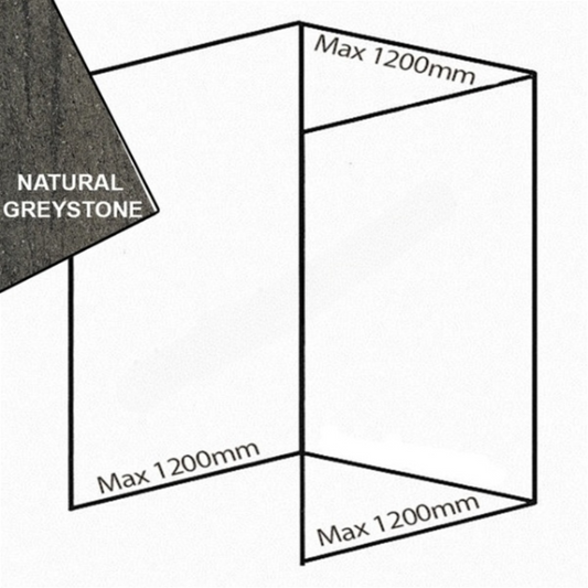 Bushboard Nuance Recess Pack D2 (for Shower Enclosures up to 1200mm) Natural Greystone - Brand New Bathrooms