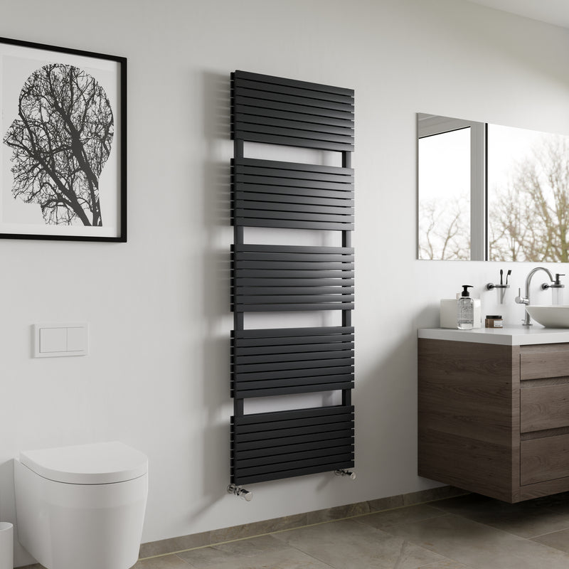 Eucotherm Niam Primus Flat Panel Towel Radiator (3 sizes, 2 colours, 2 styles) - Brand New Bathrooms
