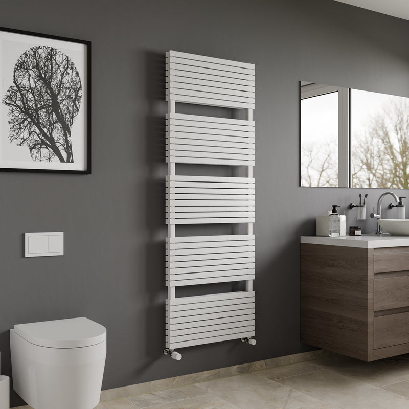 Eucotherm Niam Primus Flat Panel Towel Radiator (3 sizes, 2 colours, 2 styles) - Brand New Bathrooms
