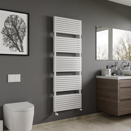 Eucotherm Niam Primus Flat Panel Towel Radiator (3 sizes, 2 colours, 2 styles) - Brand New Bathrooms