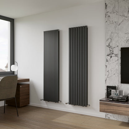 Eucotherm Niam Twin Vertical Tube Radiator (2 colours, 3 sizes) - Brand New Bathrooms