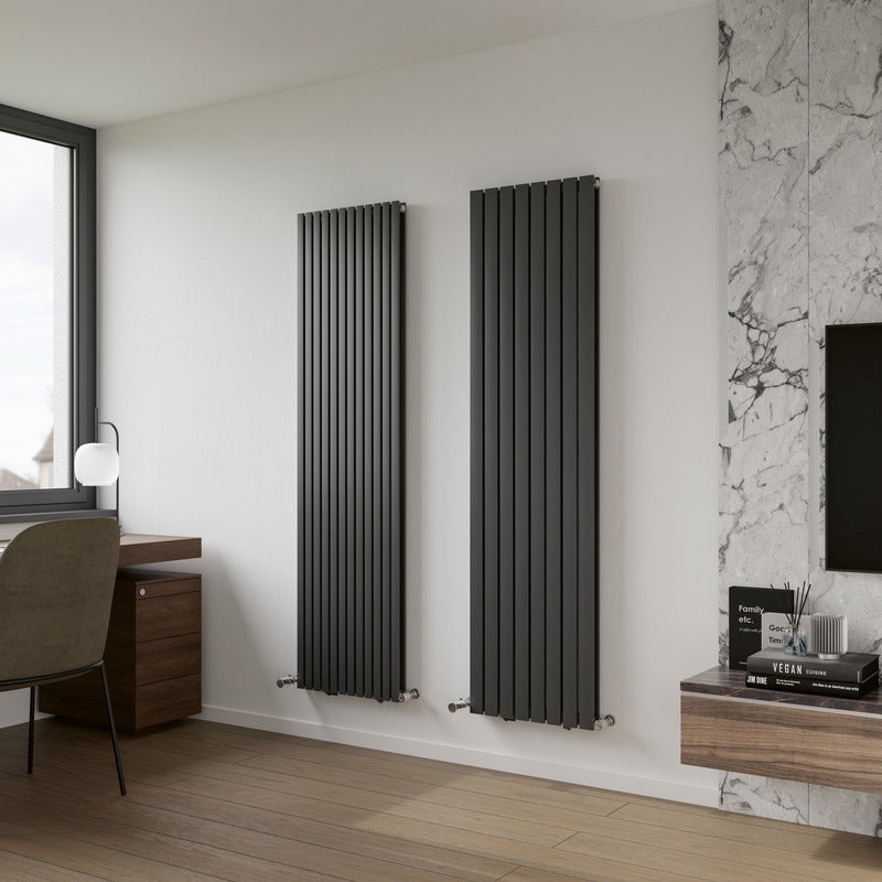 Eucotherm Niam Twin Vertical Tube Radiator (2 colours, 3 sizes) - Brand New Bathrooms