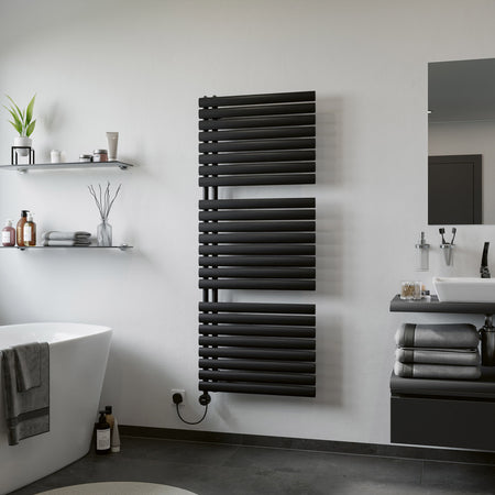 Eucotherm Nova Trium Electric Ladder Towel Radiator with Smart Control (2 colours, 2 sizes) - Brand New Bathrooms
