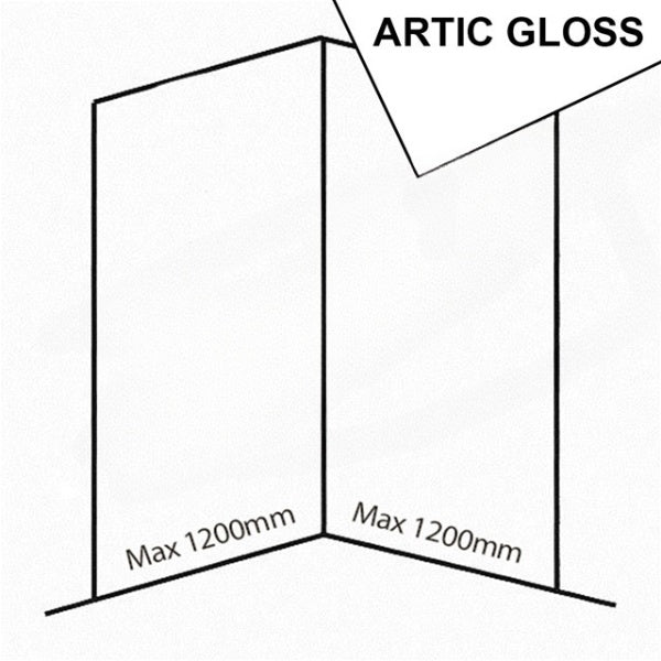 Bushboard Nuance Corner Pack A1 (for Shower Enclosures up to 1200mm) Arctic Gloss - Brand New Bathrooms