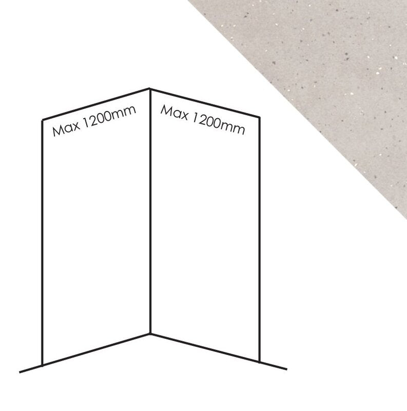 Bushboard Nuance Corner Pack A3 (for Shower Enclosures up to 1200mm) Doux Lime Quartz - Brand New Bathrooms