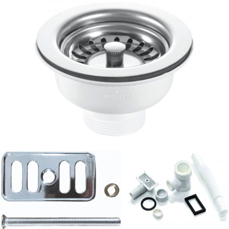 RAK Ceramics Overflow Plumbing Kit excluding Overflow Plate (Book out O/Fcover with this product) (White) - Brand New Bathrooms