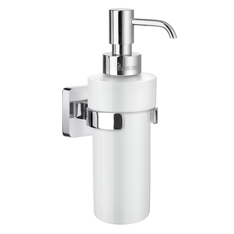 Smedbo ICE Porcelain Soap Dispenser Polished Chrome (4 Variants) - Brand New Bathroom 