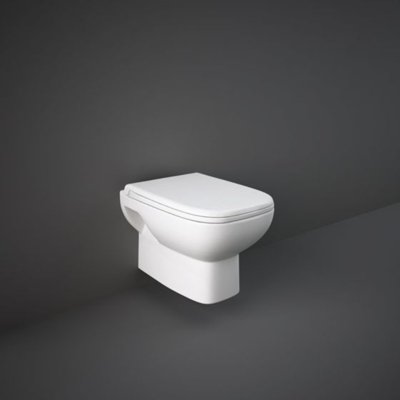 RAK Ceramics Origin Wall Hung WC Pan (1 size, White) - Brand New Bathrooms