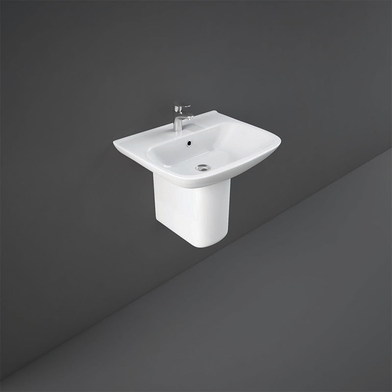 RAK Ceramics Caroline Half Pedestal for Basin (1 size, White) - Brand New Bathrooms