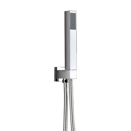 Scudo Chrome Shower Outlet, Hose & Head (Round & Square) - Brand New Bathrooms