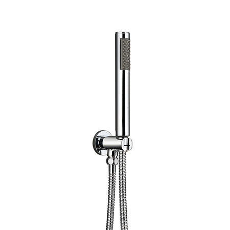Scudo Chrome Shower Outlet, Hose & Head (Round & Square) - Brand New Bathrooms
