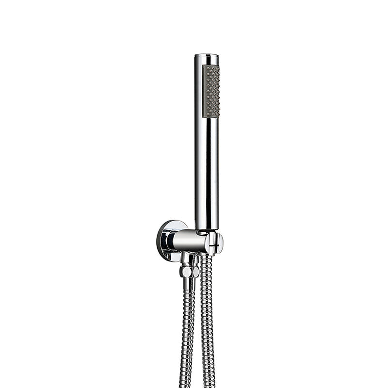 Scudo Chrome Shower Outlet, Hose & Head (Round & Square) - Brand New Bathrooms