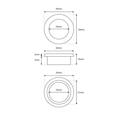 Scudo Basin Overflow Inserts (2 styles, 6 colours) - Brand New Bathrooms