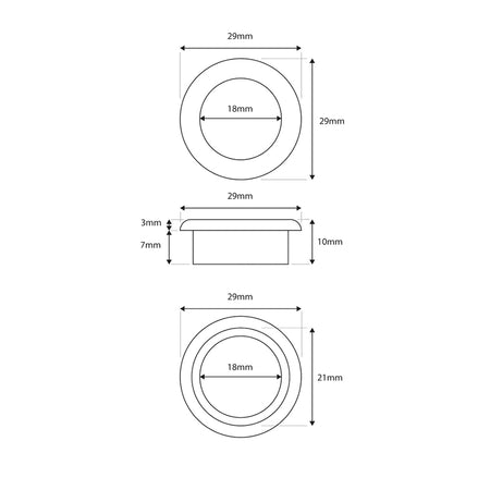 Scudo Basin Overflow Inserts (2 styles, 6 colours) - Brand New Bathrooms