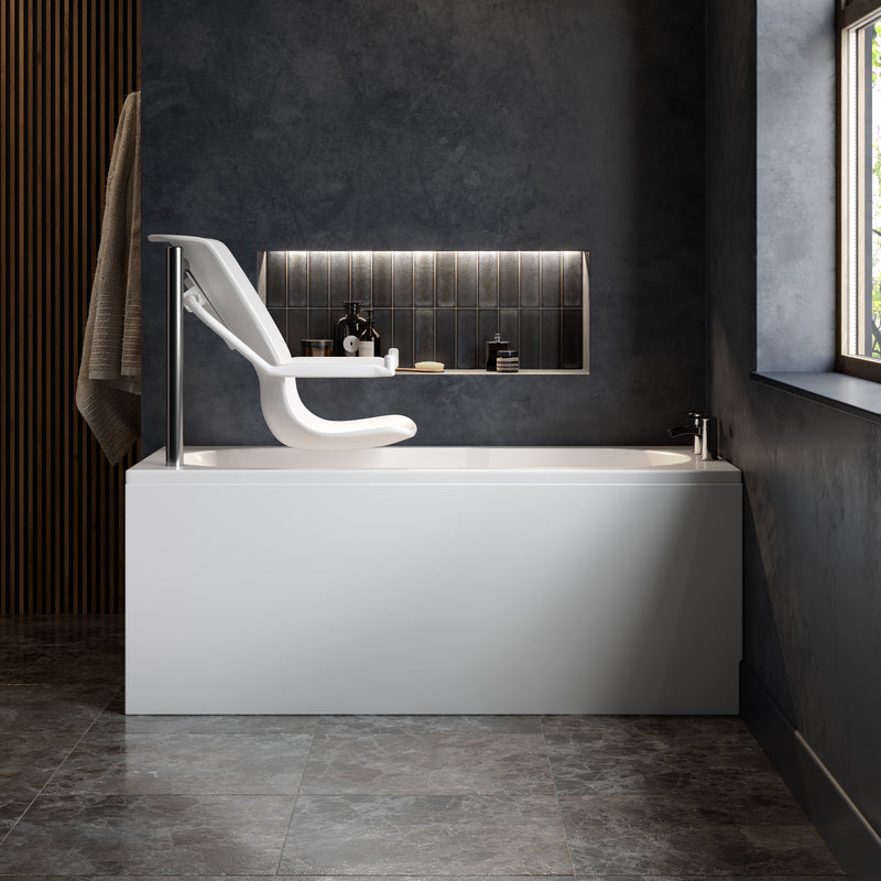 Mantaleda Omega Power Traverse Bath (2 sizes, 2 styles, White) - Brand New Bathrooms