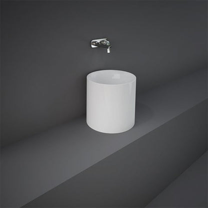 RAK Ceramics Petit 360mm Countertop Basin (1 size, 2 styles, Gloss White) - Brand New Bathrooms