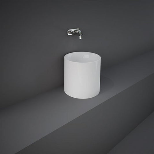 RAK Ceramics Petit 360mm Countertop Basin (1 size, 2 styles, Gloss White) - Brand New Bathrooms