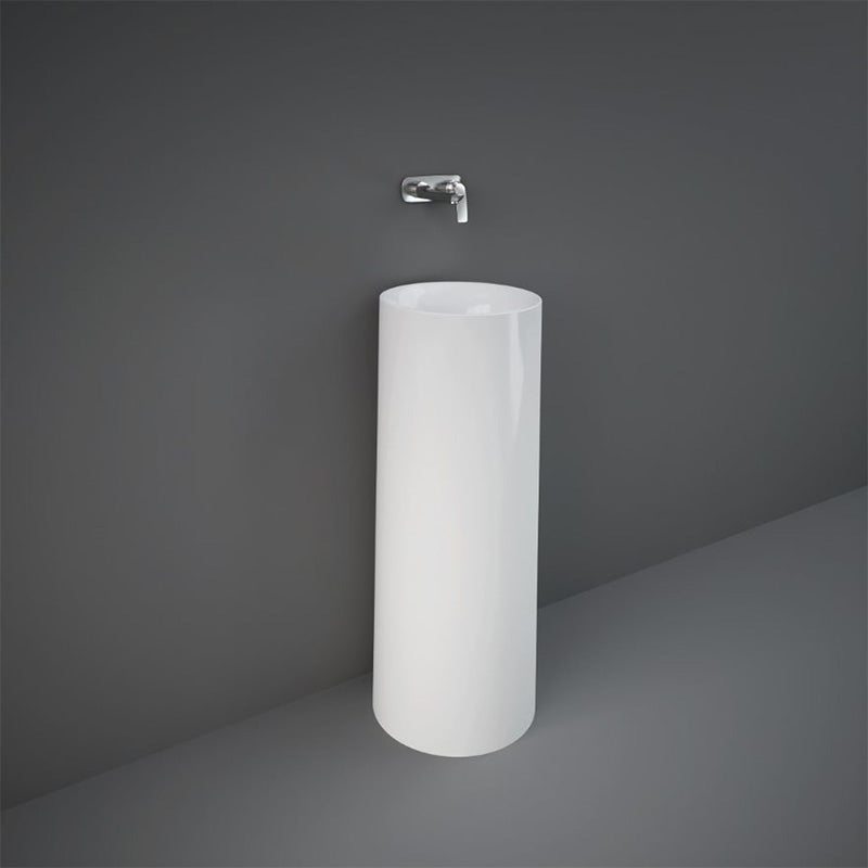 RAK Ceramics Petit Round 360mm Free Standing Wash Basin (1 size, 2 styles, Alpine White) - Brand New Bathrooms