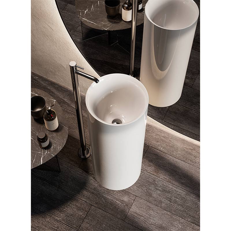 RAK Ceramics Petit Round 360mm Free Standing Wash Basin (1 size, 2 styles, Alpine White) - Brand New Bathrooms