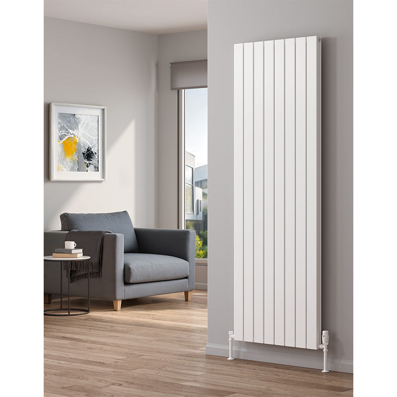 Reina Piatto Vertical Aluminium Radiator (6 sizes, 2 style, 2 colours) - Brand New Bathrooms
