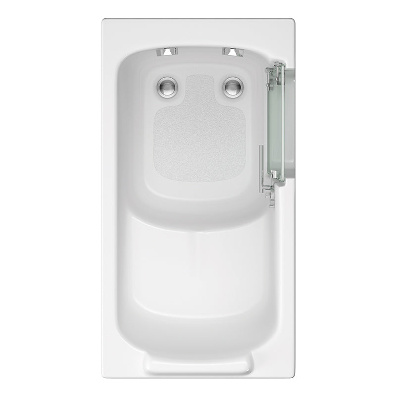 Mantaleda Priya Deep Soak Bathtub with Seat (1 size, 2 styles, White) - Brand New Bathrooms