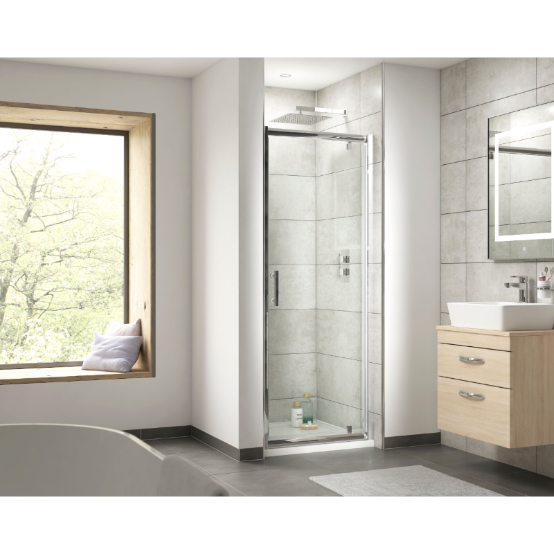 Hudson Reed Pacific Side Panel - 6mm Glass - (5 sizes, Polished Chrome) - Brand New Bathrooms