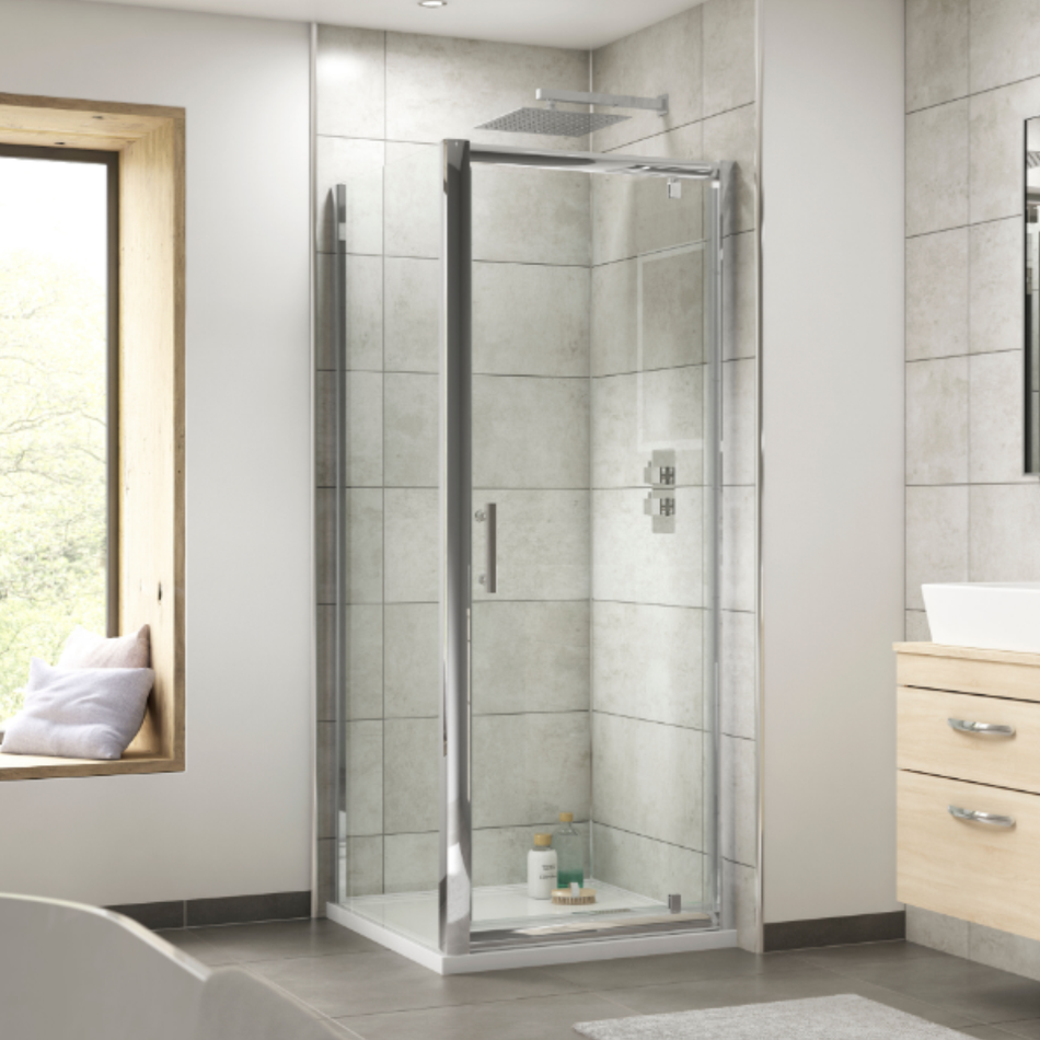 Hudson Reed Pacific Side Panel - 6mm Glass (5 sizes, Polished Chrome)