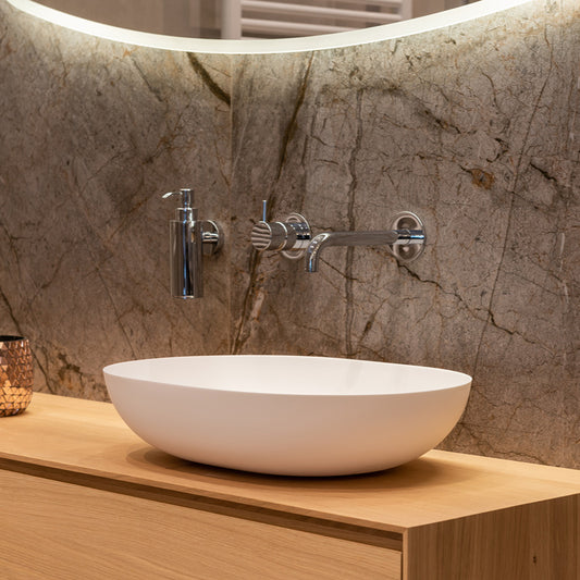 Loutro Lavabo Marina Paolo Counter Top Basin (1 size, 2 colours) - Brand New Bathrooms