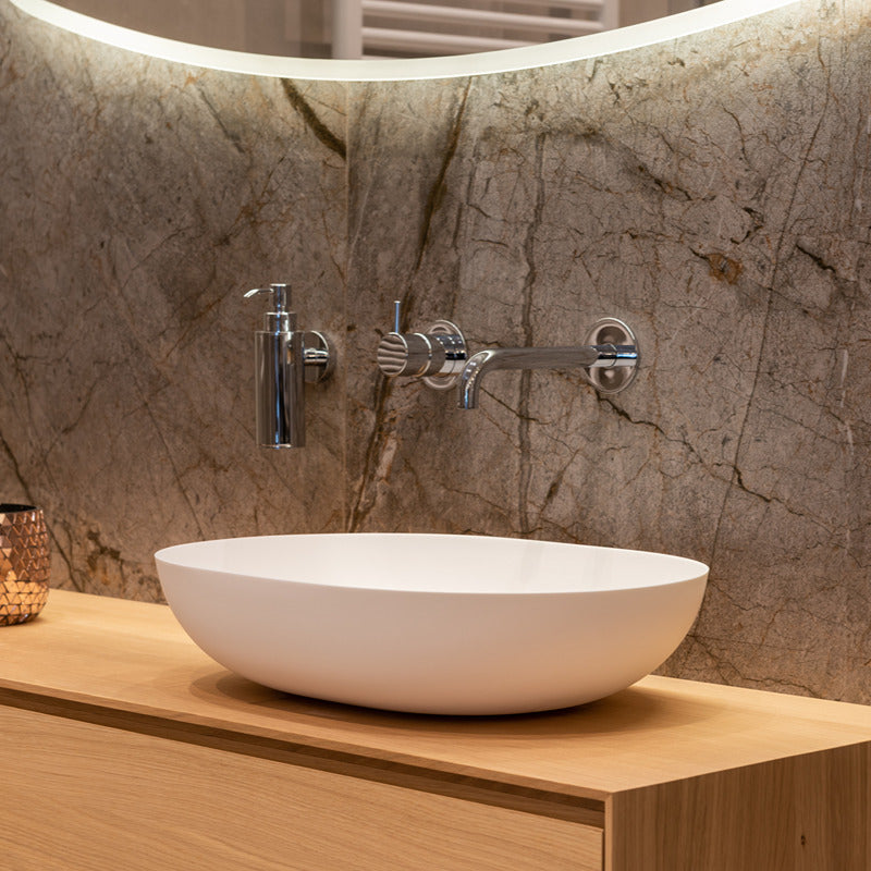 Loutro Lavabo Marina Paolo Counter Top Basin (1 size, 2 colours) - Brand New Bathrooms