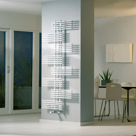 Eucotherm Parallel Rail Chrome Towel Radiator (2 colours, 1 size) - Brand New Bathrooms