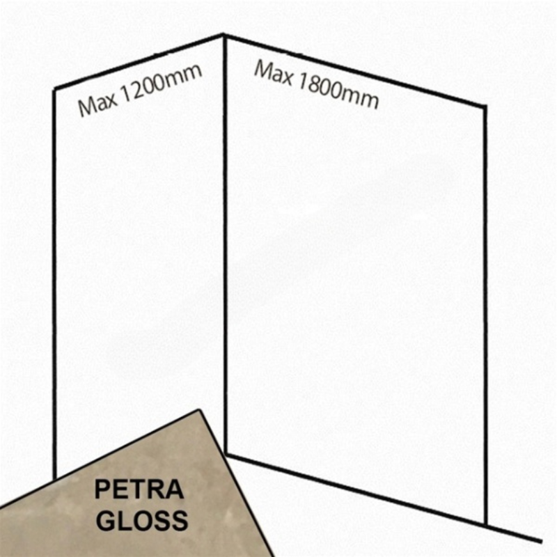 Bushboard Nuance Corner Pack B1 (for Shower Enclosures up to 1800mm) Petra Gloss - Brand New Bathrooms