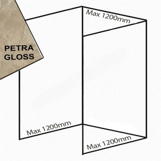 Bushboard Nuance Recess Pack D1 (for Shower Enclosures up to 1200mm) Petra Gloss - Brand New Bathrooms