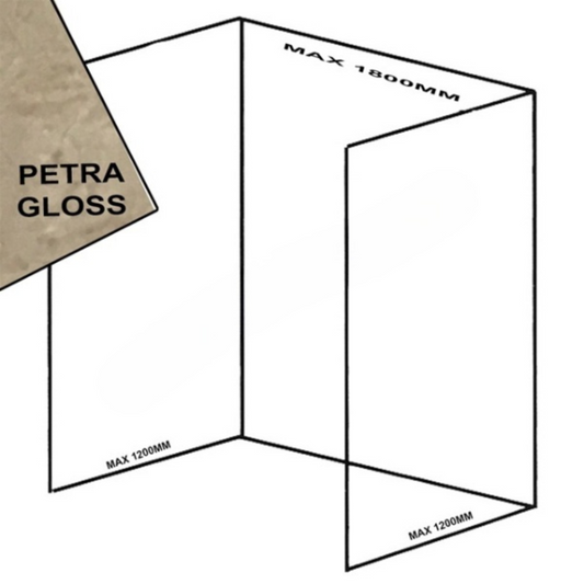 Bushboard Nuance Recess Pack E1 (for Shower Enclosures up to 1800mm) Petra Gloss - Brand New Bathrooms