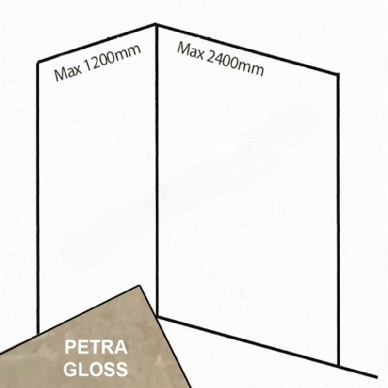 Bushboard Nuance Corner Pack C1 (for Shower Enclosures up to 2400mm) Petra Gloss - Brand New Bathrooms
