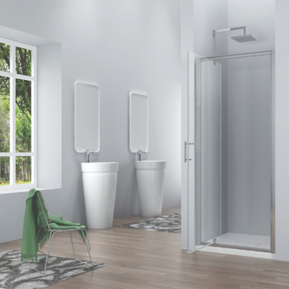 Giavani Bathrooms Complete Shower Suite with 900mm Pivot Door Enclosure, Chrome Brassware & Vanity Unit (3 colours)