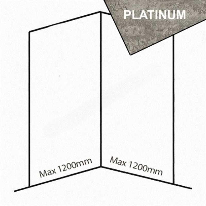 Bushboard Nuance Corner Pack A2 (for Shower Enclosures up to 1200mm) Platinum - Brand New Bathrooms