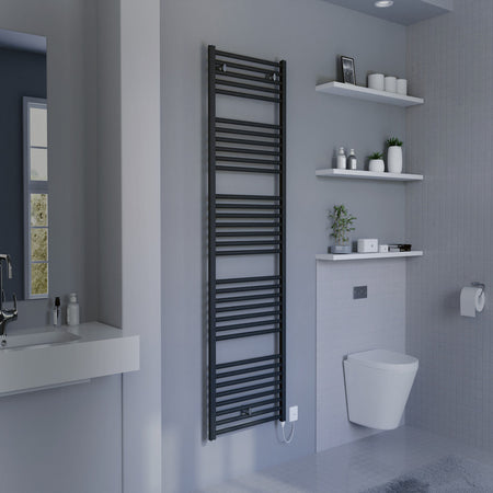 Eucotherm Primo Electro Electric Tube Towel Radiator (2 colours, 2 sizes) - Brand New Bathrooms